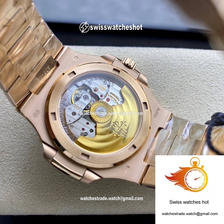 Patek Philippe Nautilus PPF Factory Rose Gold White Dial 8