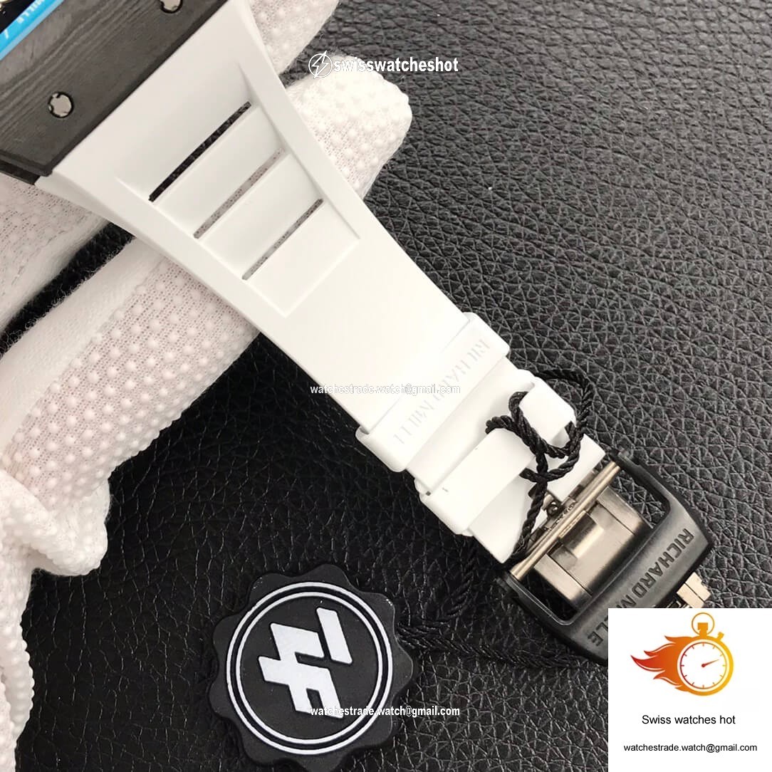 Richard Mille RM055 ZF Factory White Rubber Strap 8