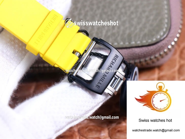 Richard Mille RM35-02 ZF Factory Yellow Rubber Strap 8