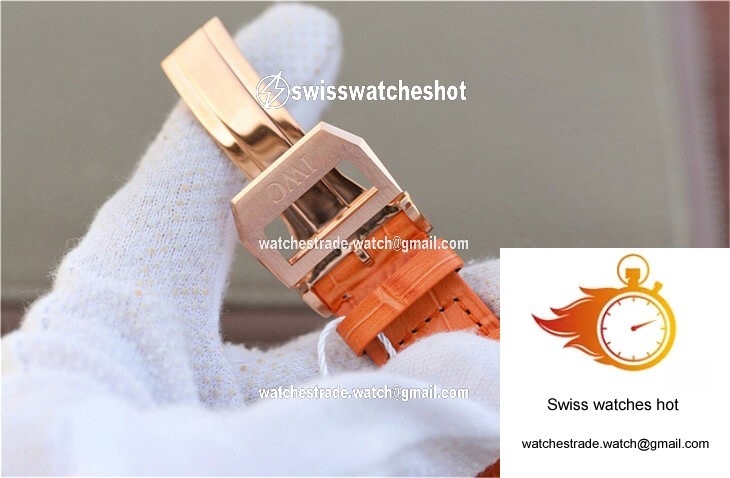 IWC Portuguese ZF Factory Orange Cowhide Strap 8