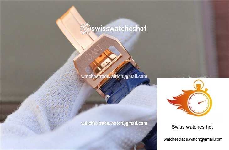 IWC Portuguese ZF Factory Blue Cowhide Strap 8
