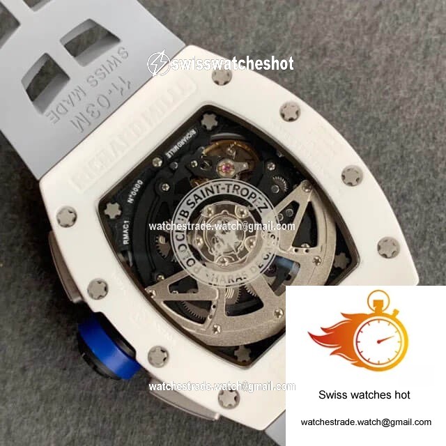Richard Mille RM-011 KV Factory White Ceramic Case 8
