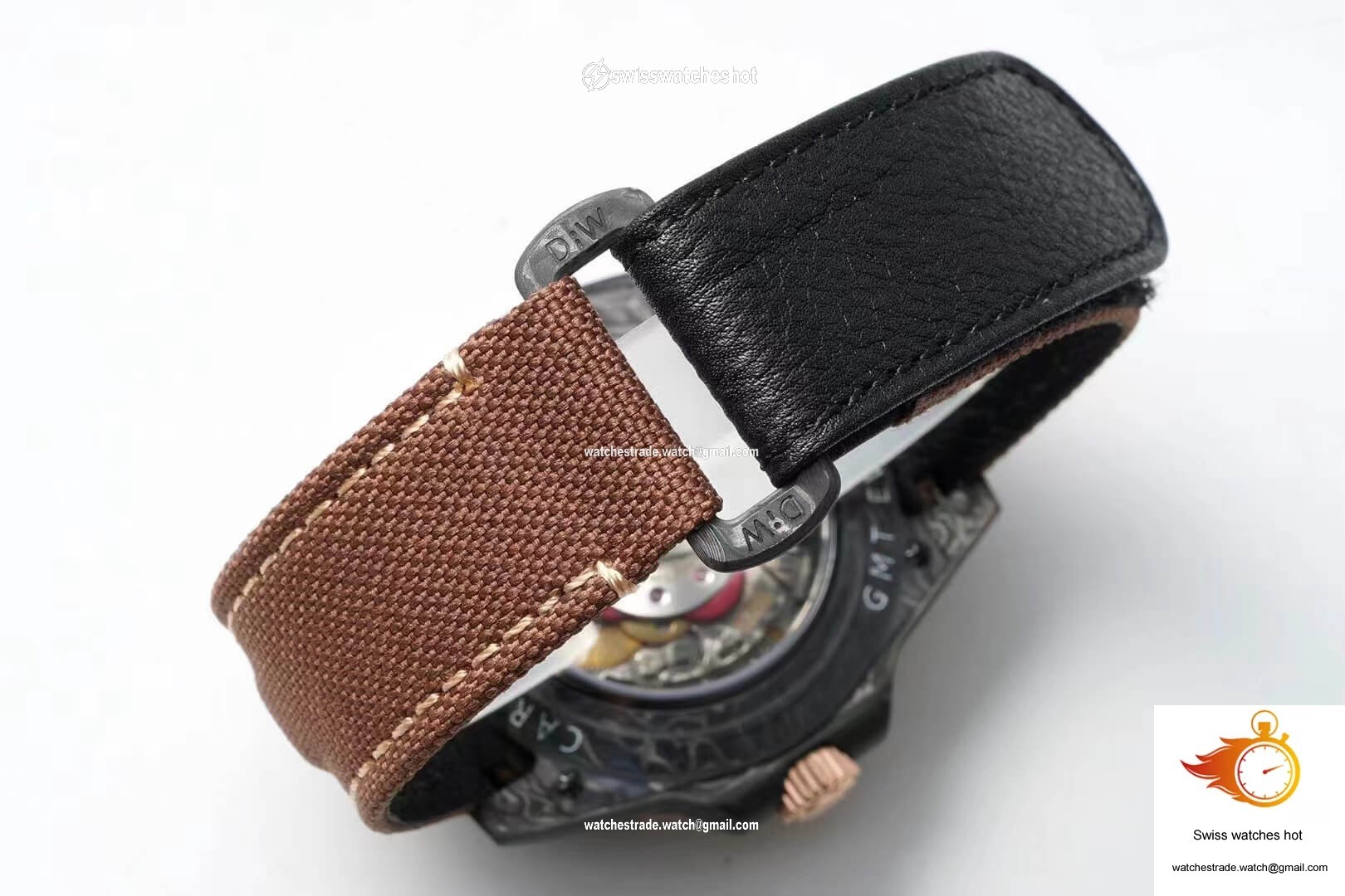 Rolex GMT-MASTER II Diw Carbon Fiber Brown Fabric Strap 8