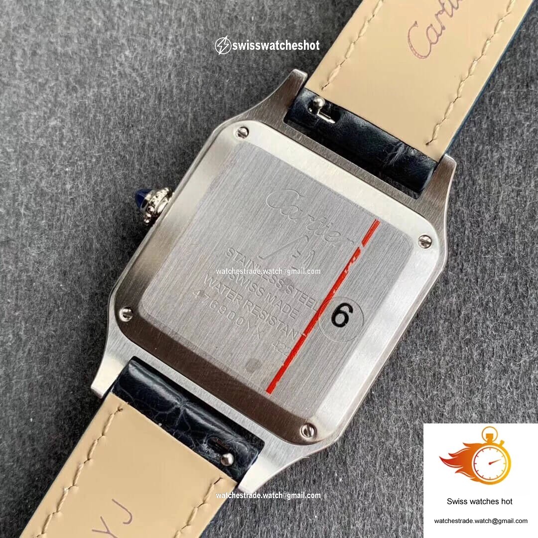 Cartier Santos WSSA0022 Blue Cowhide Strap 8