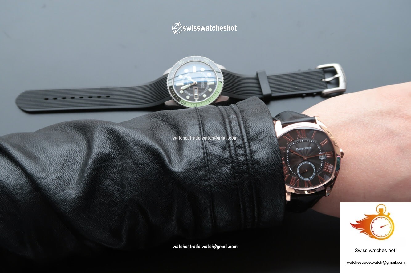 Drive De Cartier WGNM0004 V6 Factory Rose Gold Grey Dial 8