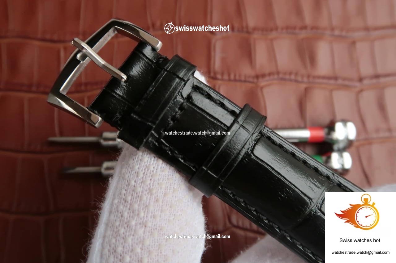 Patek Philippe Annual Calendar 5205R-001 KM Factory Black Dial Cowhide Strap 8