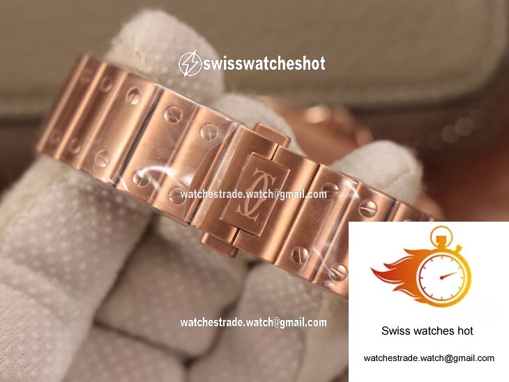 Cartier De Santos WSSA0010 BV Factory 18K Rose Gold White Dial 8