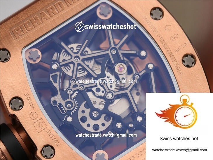 Richard Mille RM035 Americas KV Factory Rose Gold White Strap 8