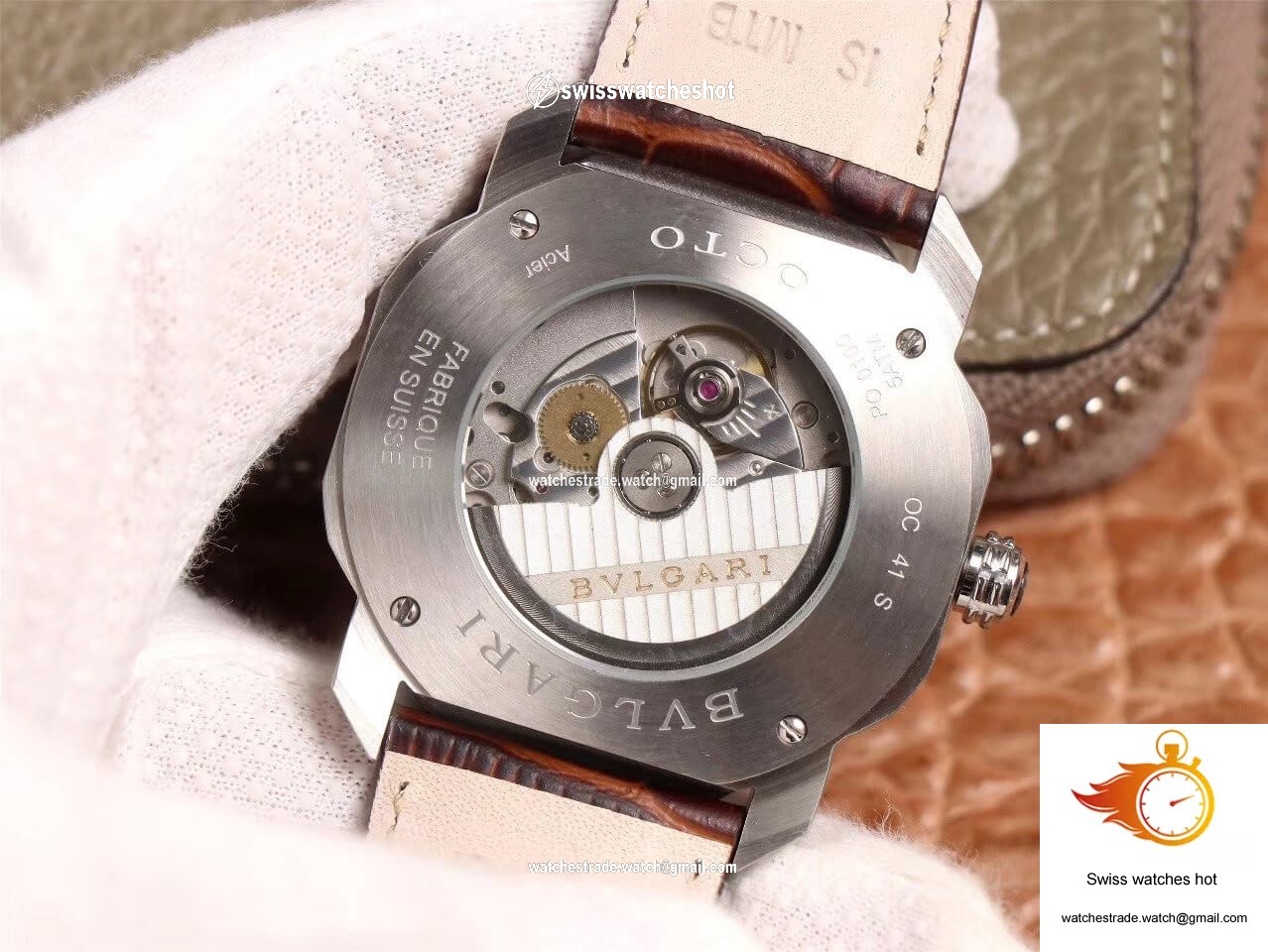 Bvlgari Octo 102705 BV Factory Reddish Brown Dial 8