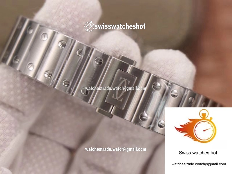 Cartier Santos WSSA0029 BV Factory Silver White Dial 8