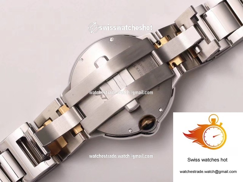 Ballon Bleu de Cartier W69009Z3 Wrap Gold V9 Factory Silver White Dial 8