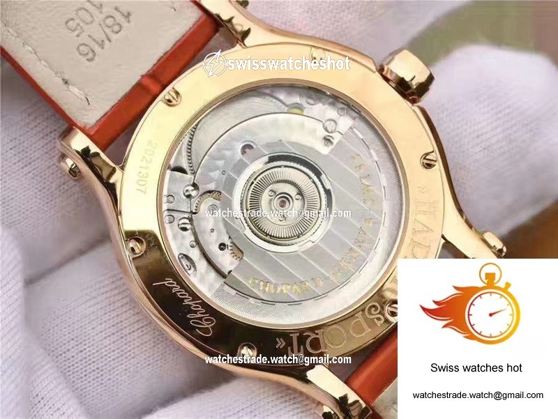 Chopard Happy Sport 274808 Rose Gold Diamonds YF Factory White Dial 8