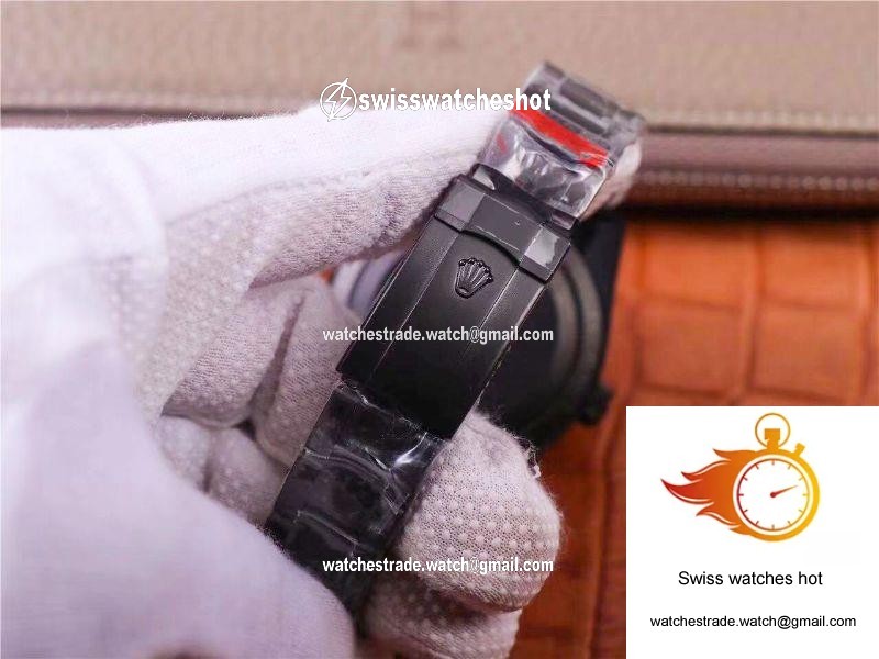 JB Factory Replica Rolex Milgauss Base 116400 Label Noir Design LNT01HS-001 Black case watch 8