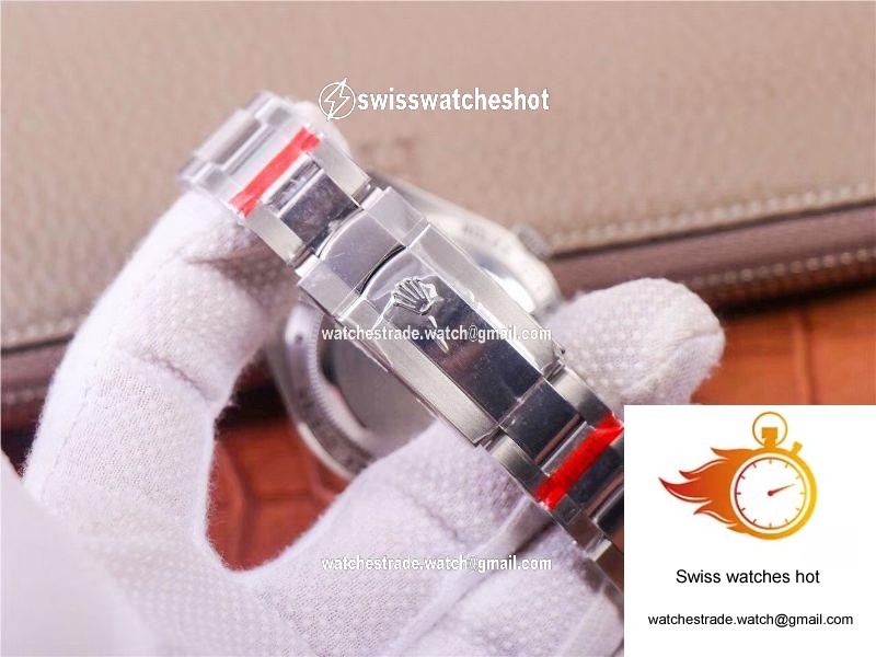 JB Factory Replica Rolex Milgauss Base 116400 Label Noir Design LNT01HS-001 Silver case watch 8