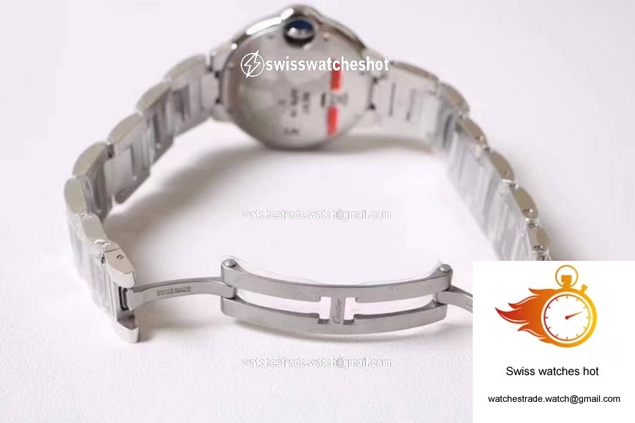 Ballon Bleu De Cartier WE9020 33mm V6 Factory White Dial 8