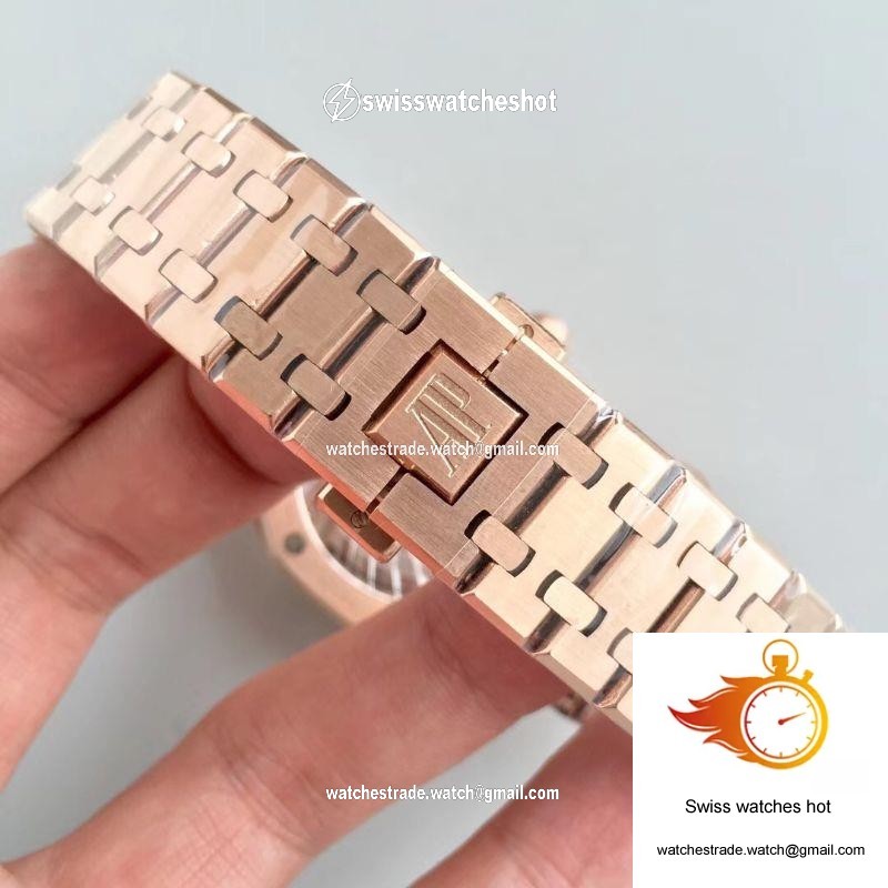 Audemars Piguet Royal Oak Rose Gold Tourbillon Extra Thin 26522 R8 Factory White Dial 8
