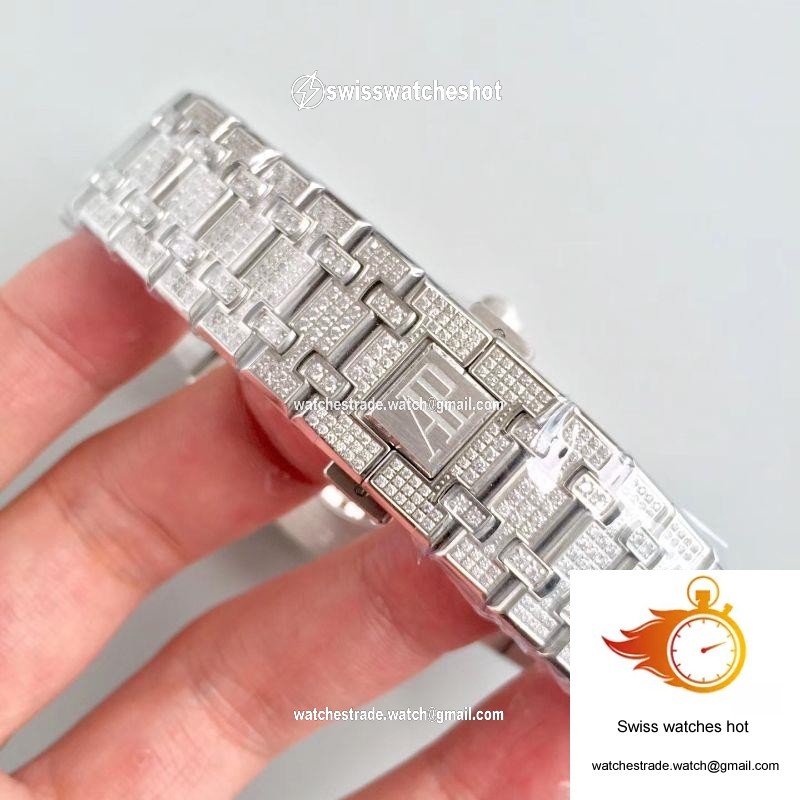 Audemars Piguet Royal Oak 15400.OR Full Diamond White Dial 8