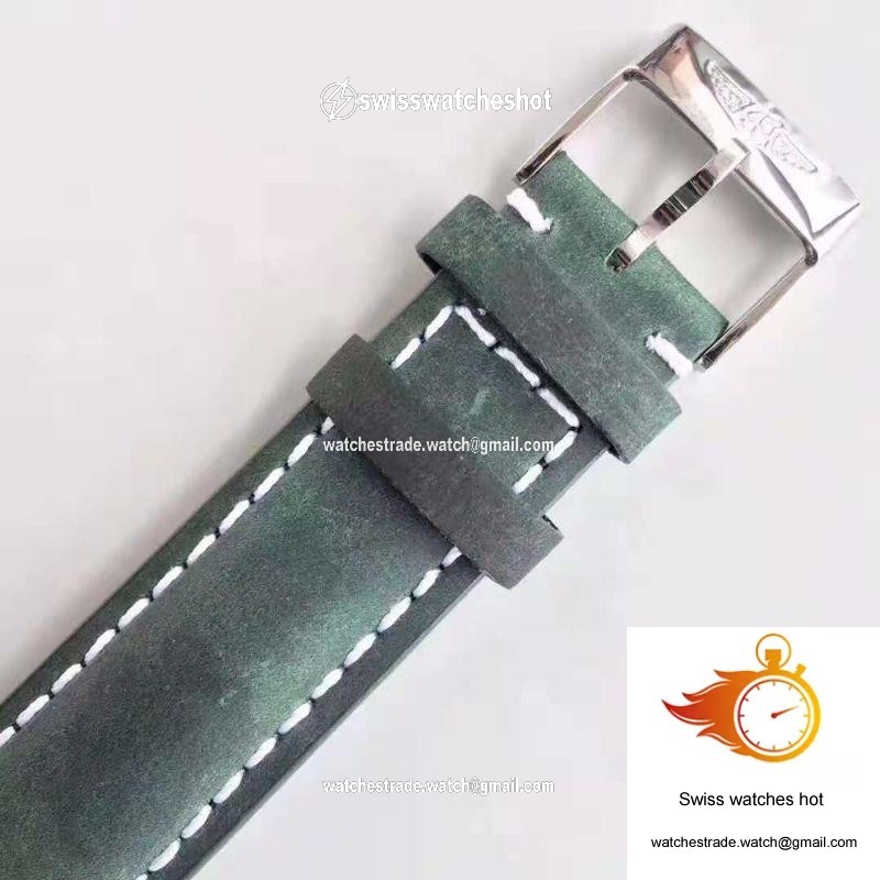 Breitling Avenger II Seawolf A1733110/BC30/435X/A20BASA.1 Green Leather Strap GF Factory Black Dial 8