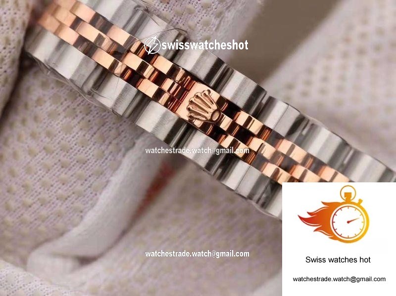 Rolex Lady Datejust Two Tone Bracelet 28MM Enamel Dial 8
