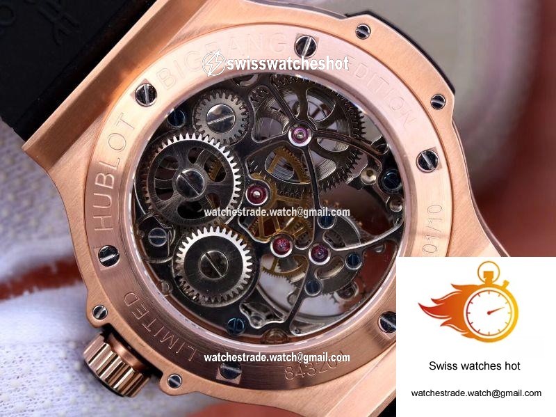 Hublot Big Bang Hollow Tourbillon 18K Rose Gold Skeleton Dial 8