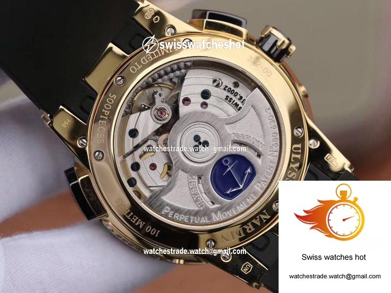 Ulysse Nardin El Toro 322-00-3 18K Yellow Gold Black Dial 8