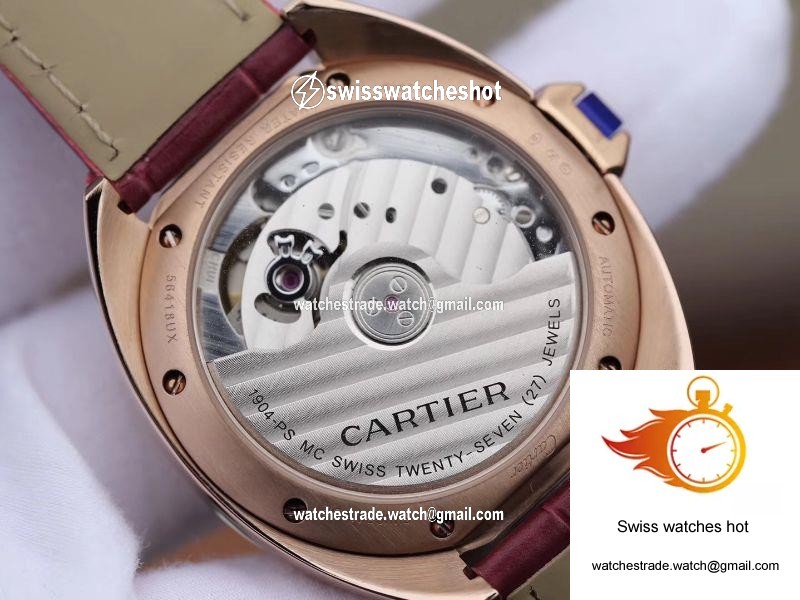 Cle De Cartier Automatic 35mm WJCL0032 18K Rose Gold Silver-gray Dial 8