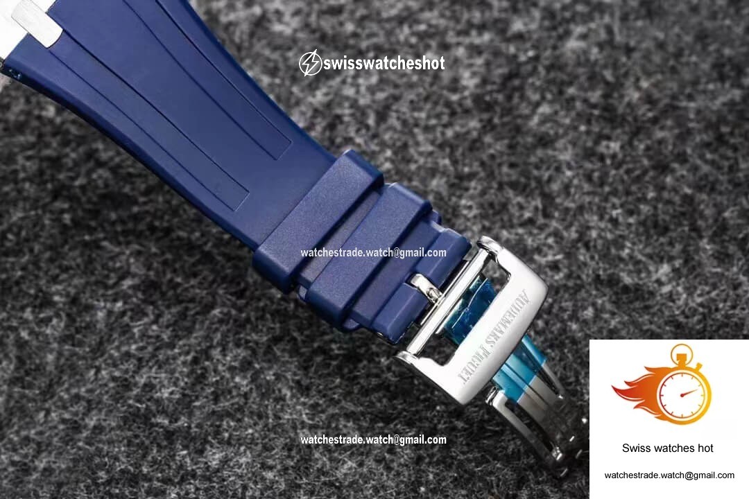 Audemars Piguet Royal Oak Tourbillon R8 Factory V3 Blue Rubber Strap 8