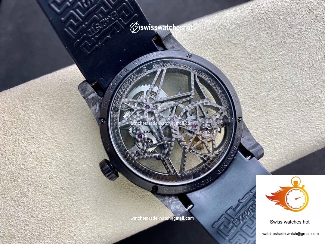 Roger Dubuis Excalibur DBEX0577 BBR Factory Tourbillon Carbon Fiber Case 8
