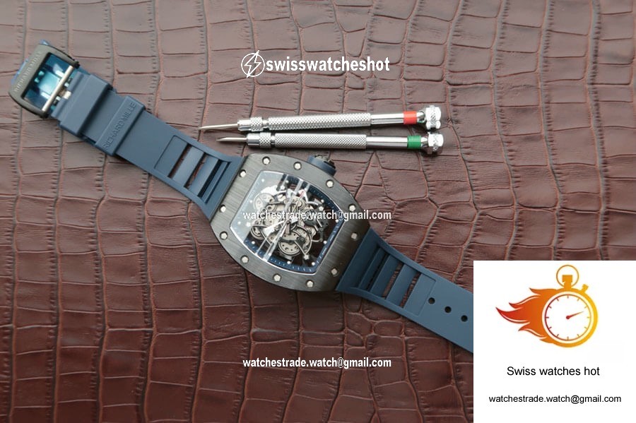 Richard Mille RM055 KV Factory Dark Blue Rubber Strap 8
