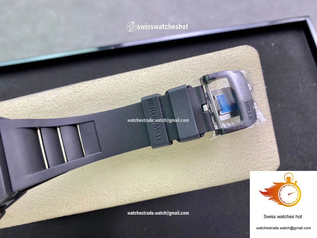 Richard Mille RM011 KV Factory Ceramic Black Rubber Strap 8