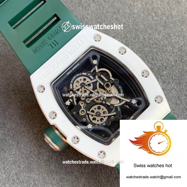 Richard Mille RM055 KV Factory V2 Green Rubber Strap 8