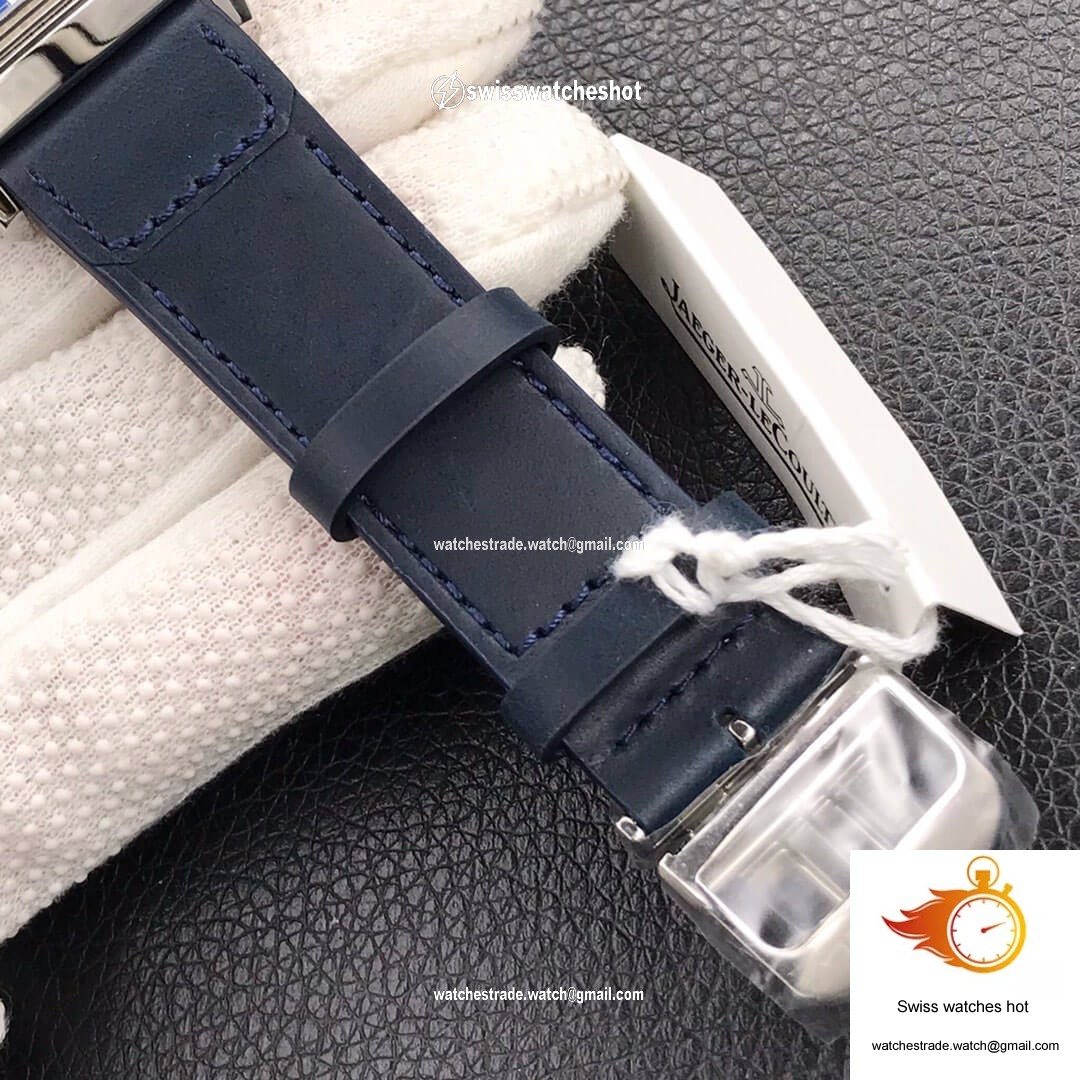 Jaeger LeCoultre Reverso Tribute Double-sided Double Time Zone Flip MG Factory Blue Dial 8