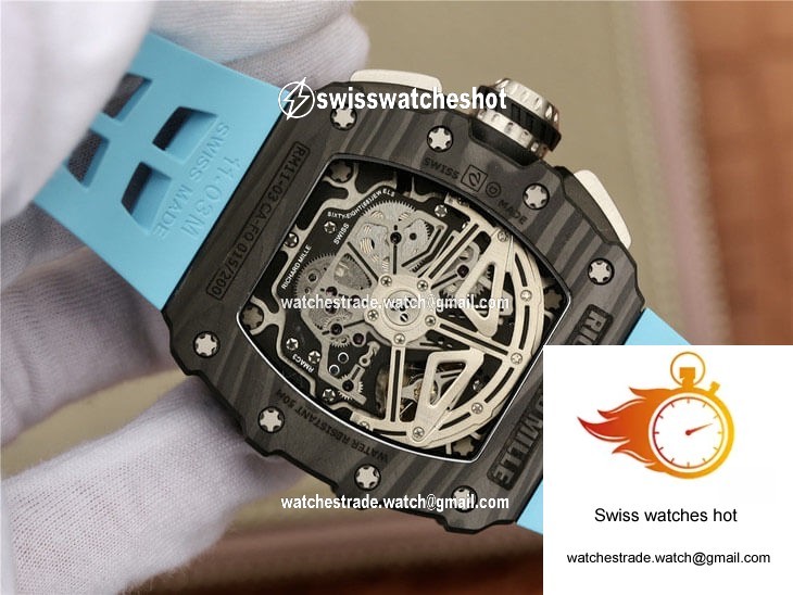 Richard Mille RM11-03 KV Factory Carbon Fiber Blue Strap 8