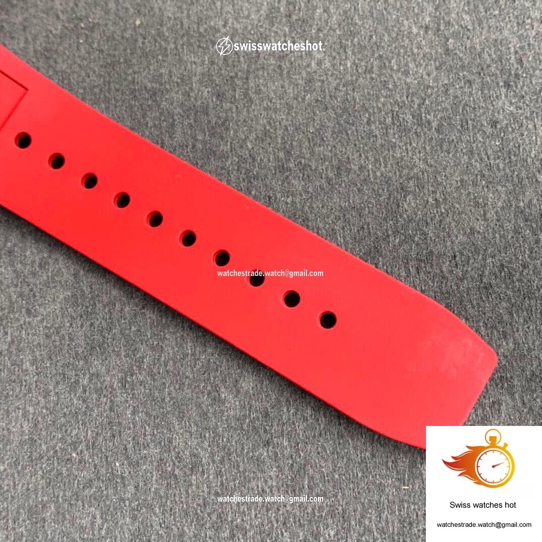 Richard Mille RM35-01 KV Factory Carbon Fiber Red Strap 8