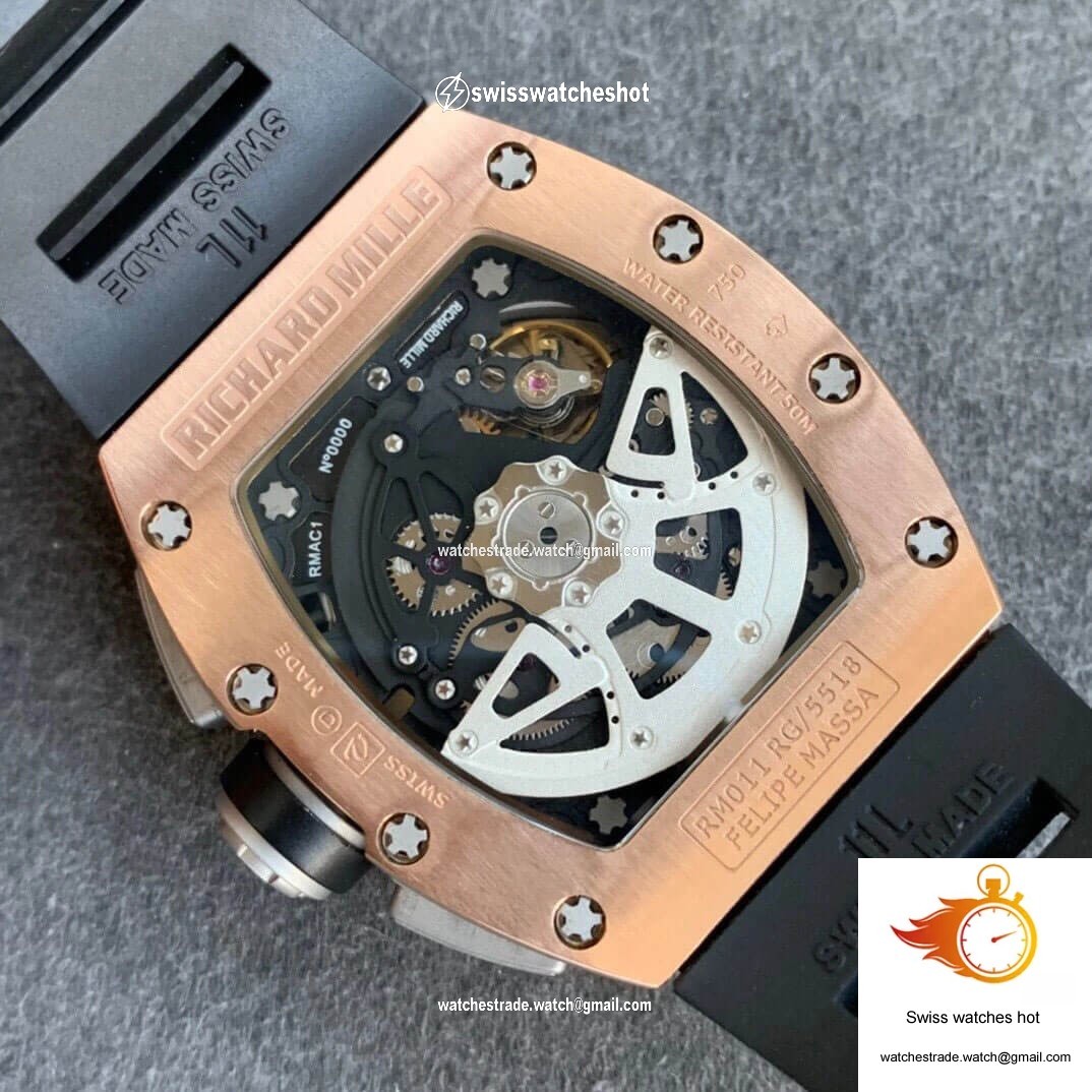 Richard Mille RM11 KV Factory Rose Gold Skeleton Dial 8