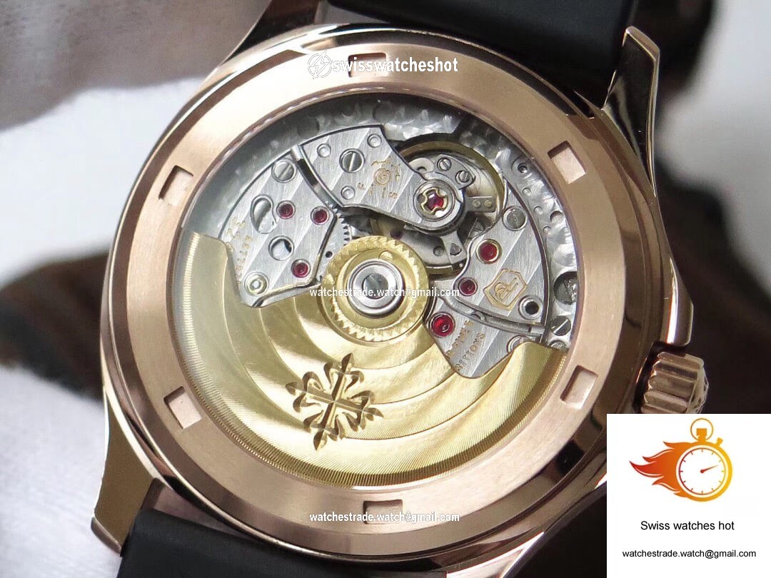 Patek Philippe Aquanaut PPF Factory Rose Gold Black Dial 8