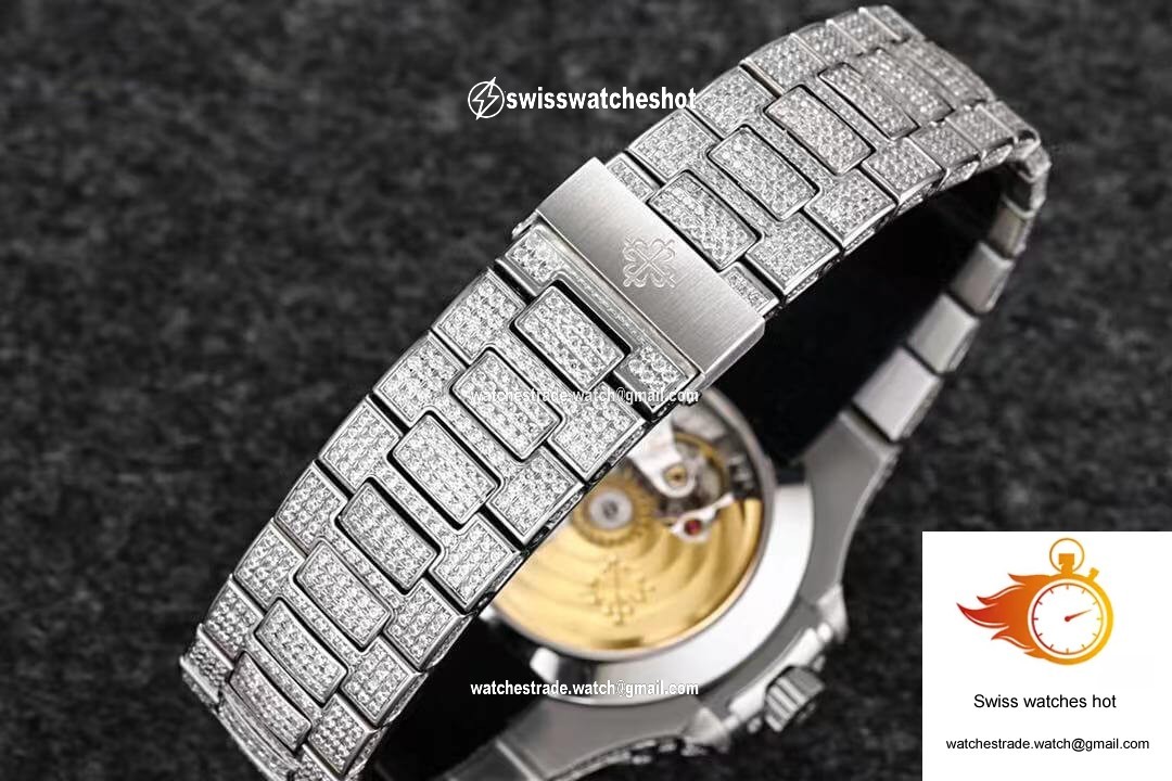 Patek Philippe Nautilus 5726/1A-014 R8 Factory Gypsophila Silver Diamond 8