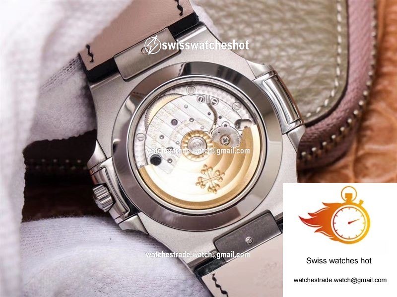 PF Factory Patek Philippe Nautilus 5726/1A-014 Moonphase Black Leather Strap 8