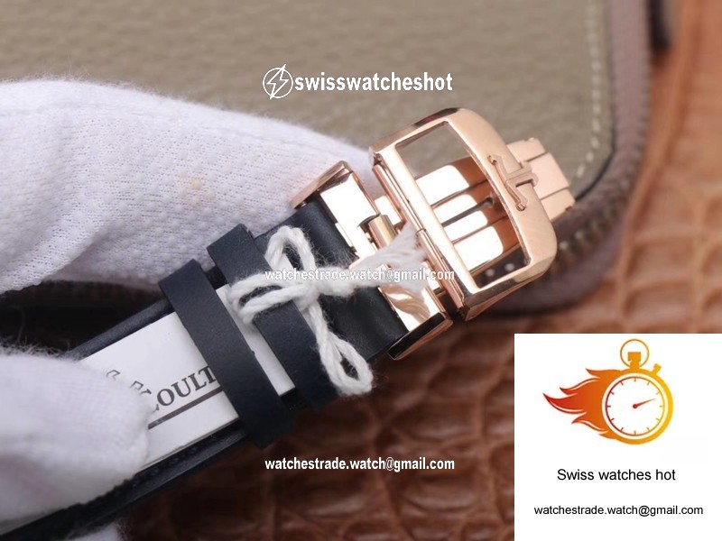 Jaeger LeCoultre Reverso Tribute Double-sided Double Time Zone Flip MG Factory Rose Gold Blue Dial 8