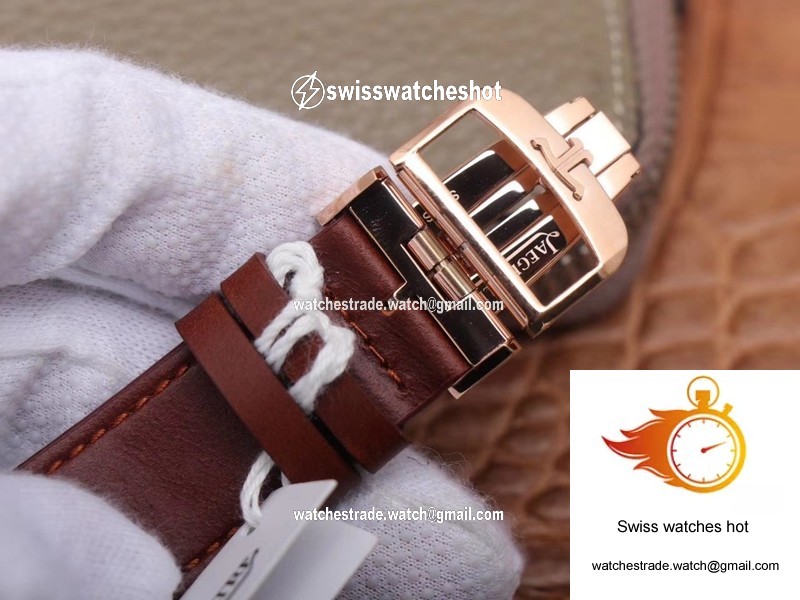 Jaeger LeCoultre Reverso Tribute Double-sided Double Time Zone Flip MG Factory Rose Gold Black Dial 8