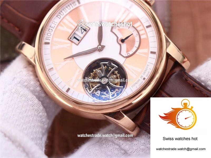 JB Factory Roger Dubuis Hommage Flying Tourbillon RDDBHO0568 Pink 8