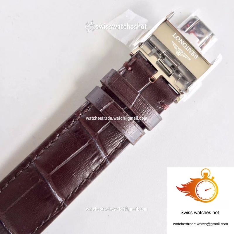 Longines Record L2.820.4.76.2 18K Rose Gold Silver Dial 8