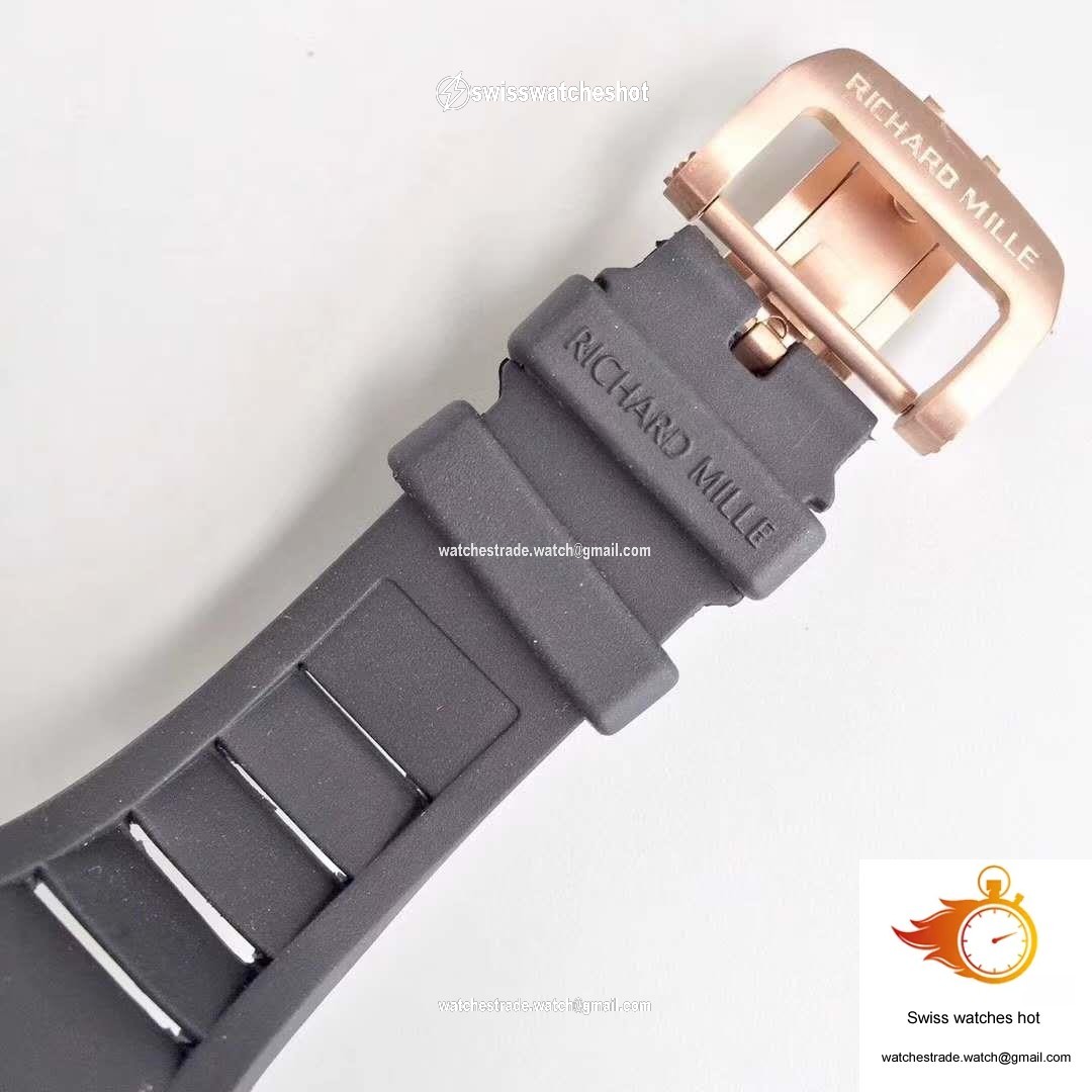 Richard Mille RM001 Rose Gold Tourbillon JB Factory Black Dial 8