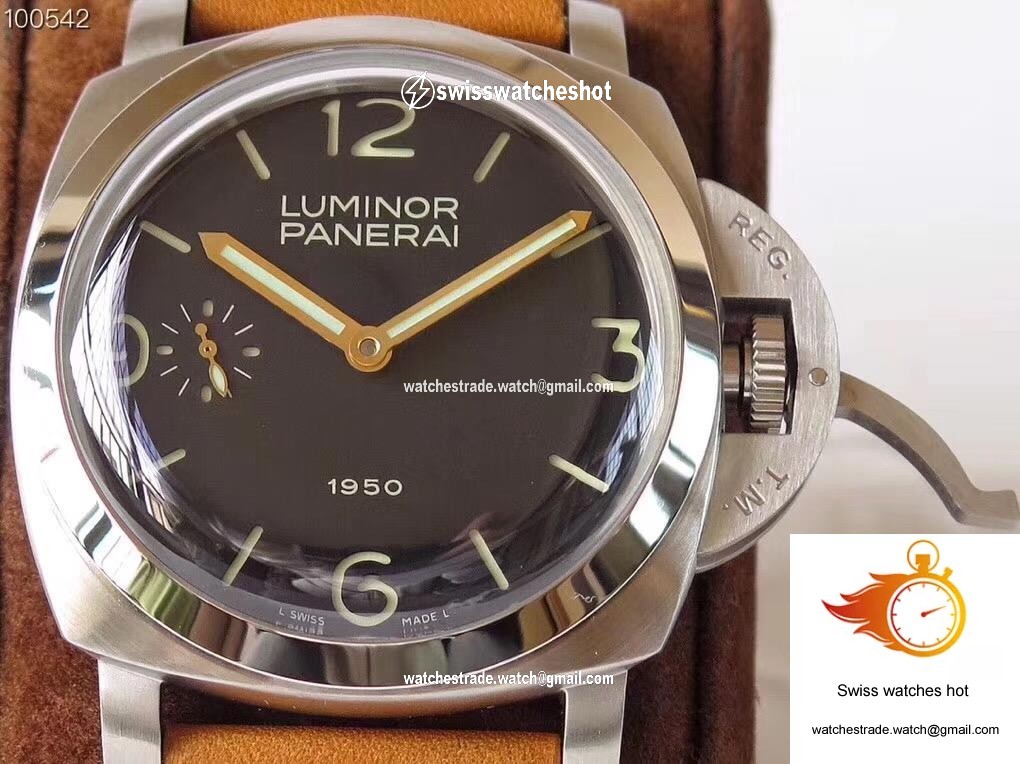Panerai Luminor 1950 PAM127 ZF Factory Superlumed Black Dial 8