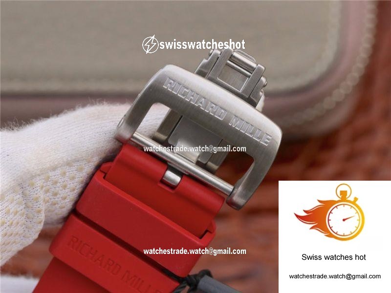 Richard Mille RM055 Red Strap KV Factory Skeleton Dial 8