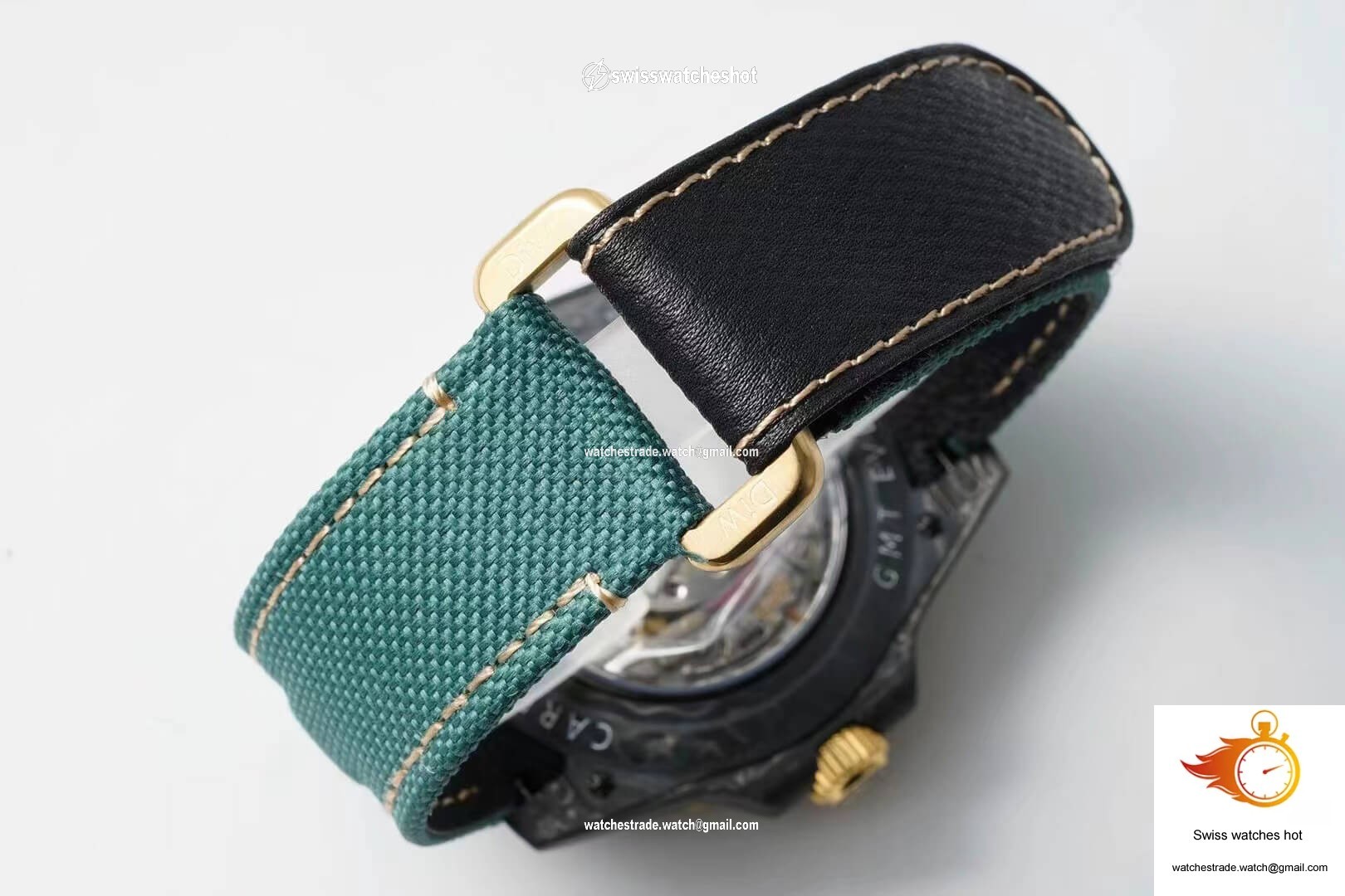 Rolex GMT-MASTER II Diw Carbon Fiber Case Green Fabric Strap 8