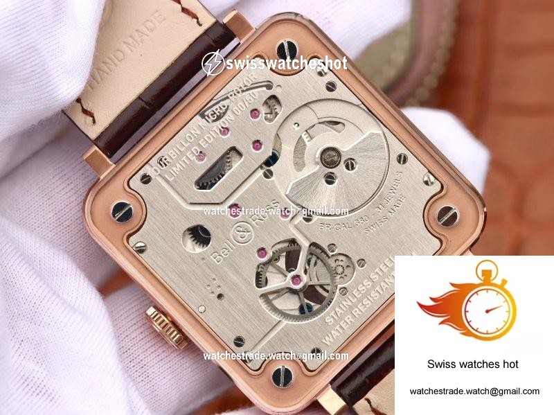Bell & Ross BR-X2 Tourbillon 18K Rose Gold Stainless Steel Brushed Dial 8
