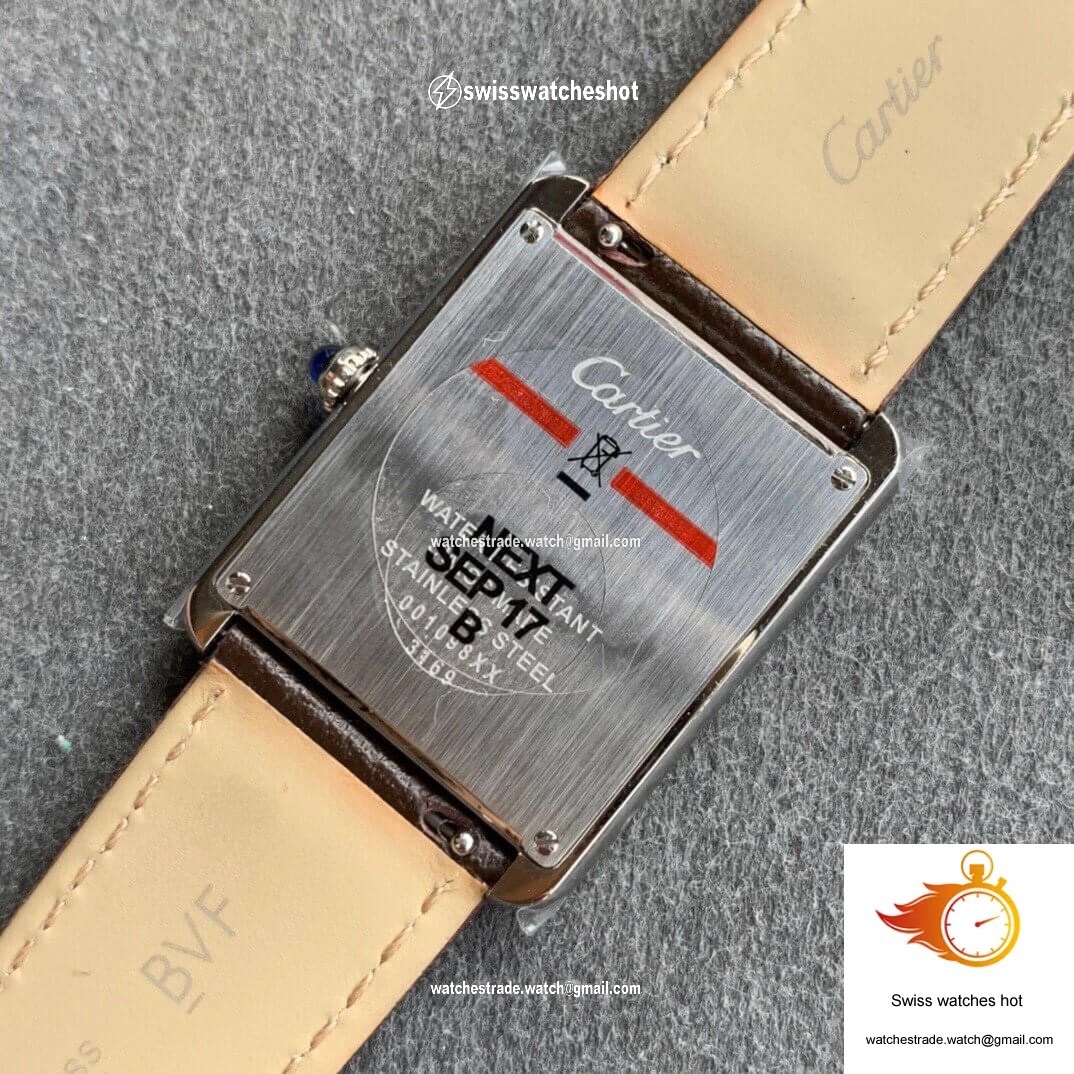 Cartier Tank WSTA0030 K11 Factory White Dial 9