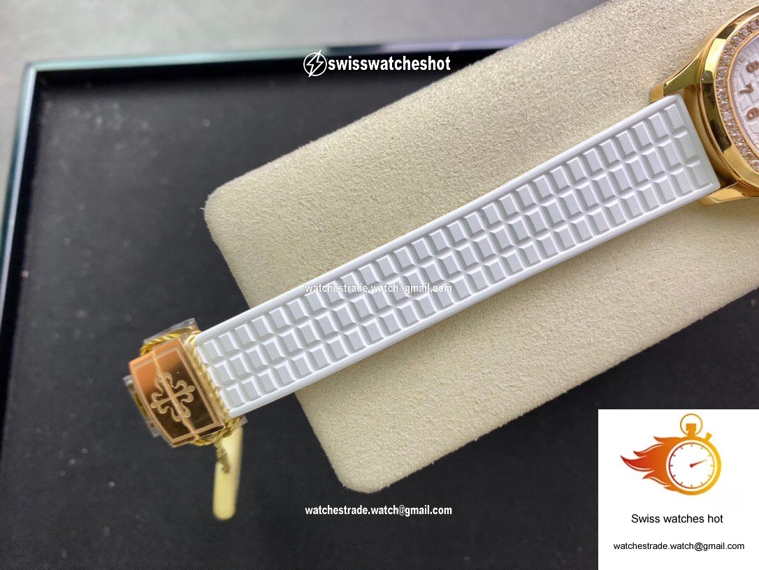Patek Philippe Aquanaut 5067A Quartz Ladies PPF Factory Yellow Gold Diamond-set Bezel 9