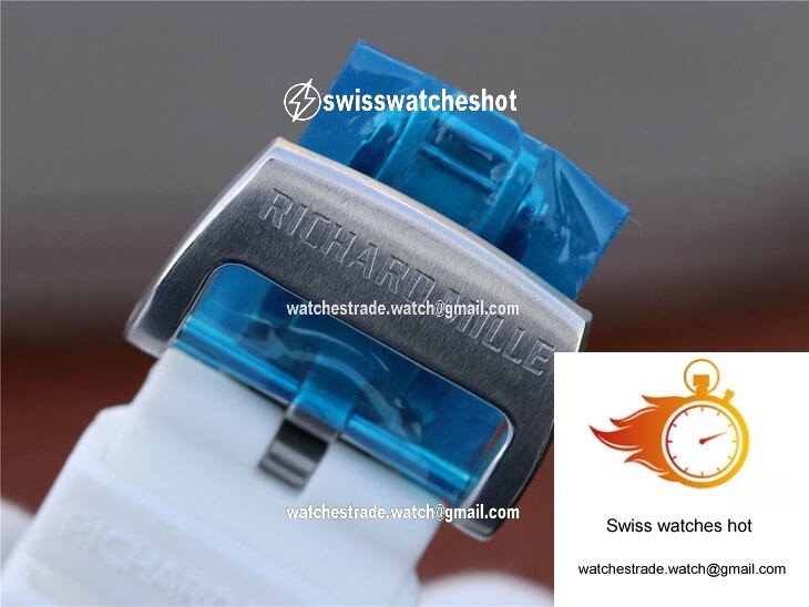 Richard Mille RM055 KV Factory White Rubber Strap 9
